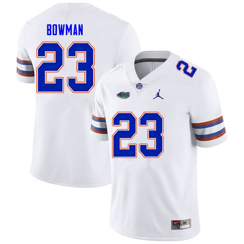 NCAA Florida Gators Demarkcus Bowman Men's #23 Nike White Stitched Authentic College Football Jersey RYE5664LV